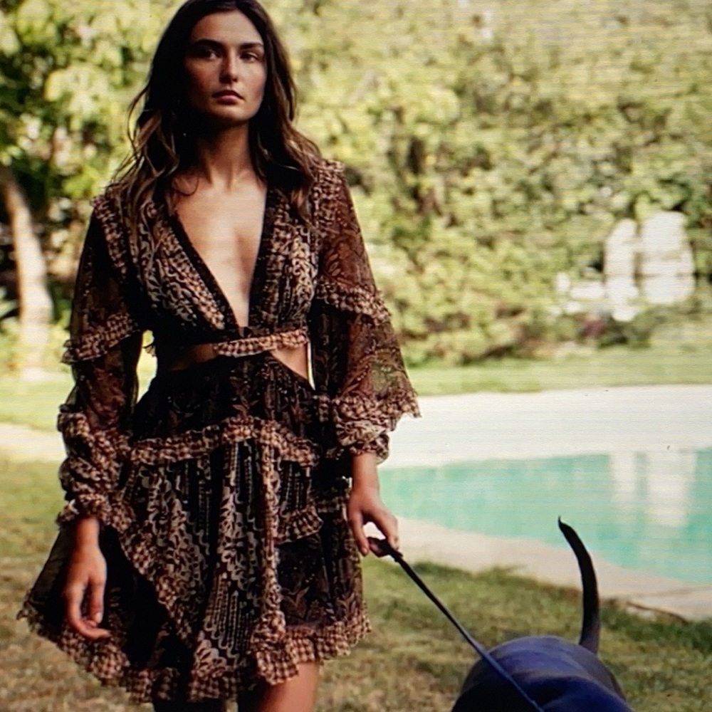 Zimmerman Tali Batik cut out dress